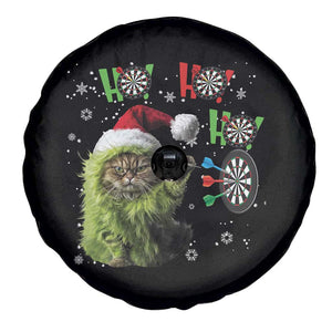 Funny Cat Throwing Dart Ho Ho Ho Spare Tire Cover Christmas Gift For Dart Player TS12 Print Your Wear