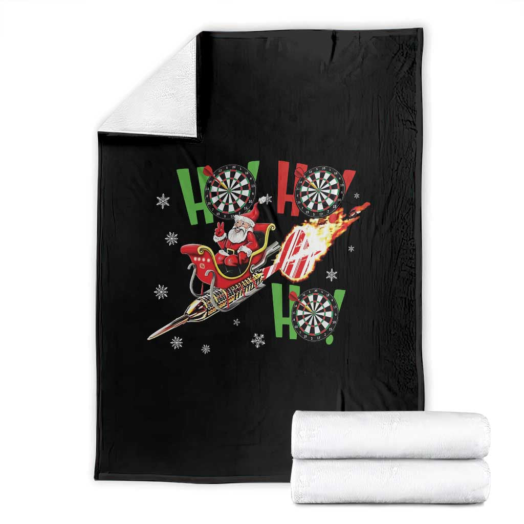 Christmas Dart Game Throw Blanket Funny Ho Ho Ho Dart Player Holiday Gift TS12 Black Print Your Wear