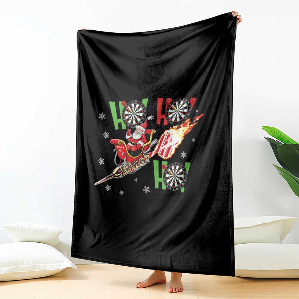 Christmas Dart Game Throw Blanket Funny Ho Ho Ho Dart Player Holiday Gift TS12 Print Your Wear