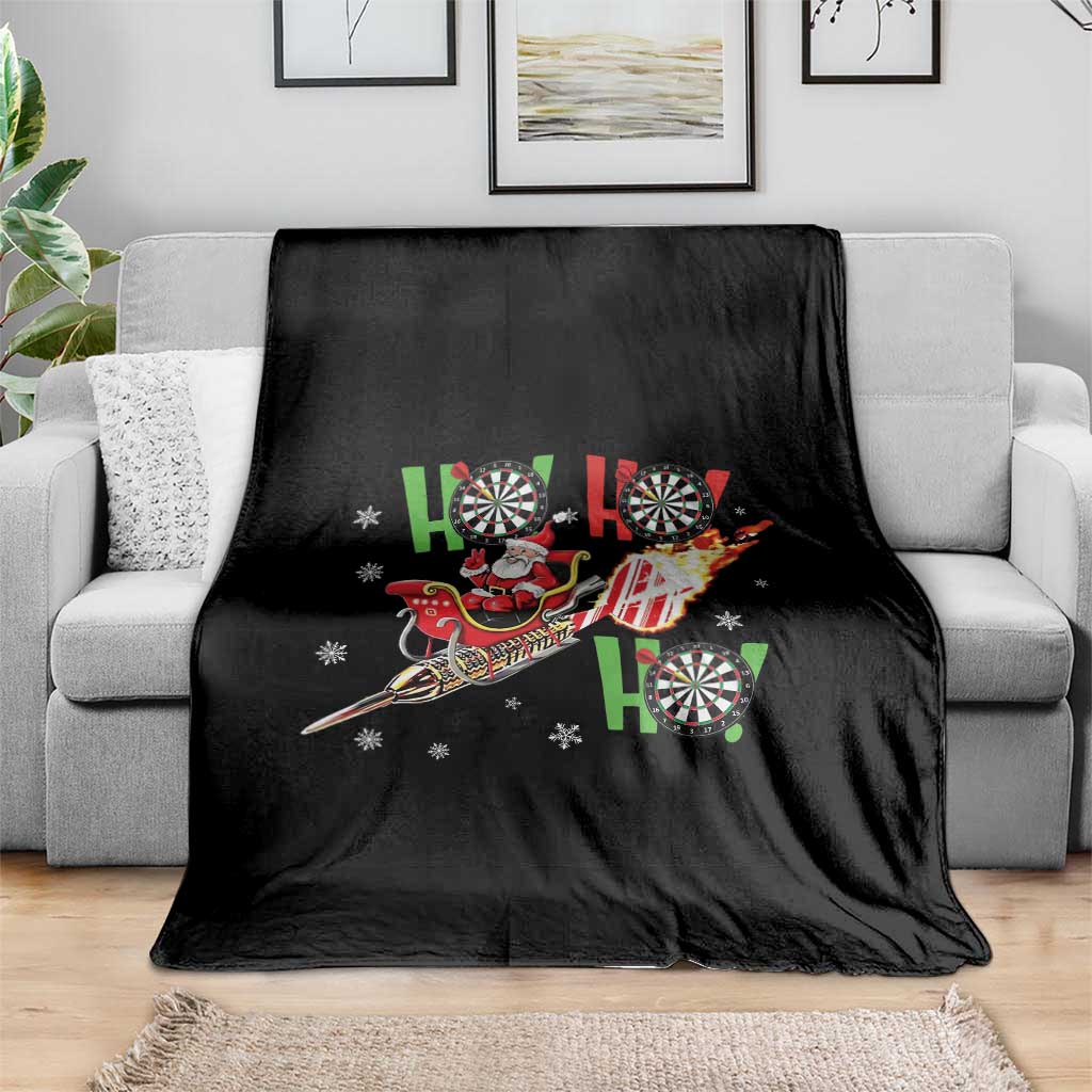 Christmas Dart Game Throw Blanket Funny Ho Ho Ho Dart Player Holiday Gift TS12 Print Your Wear