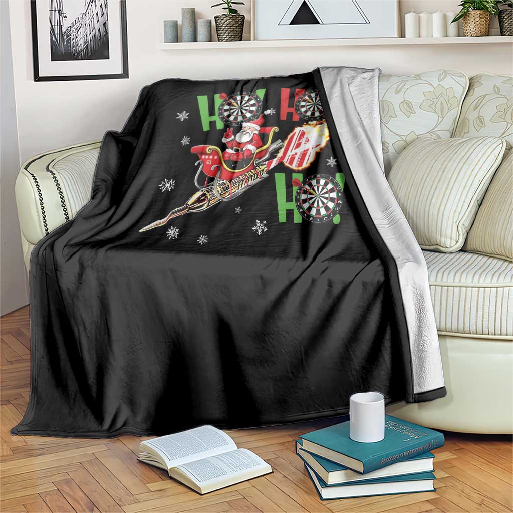Christmas Dart Game Throw Blanket Funny Ho Ho Ho Dart Player Holiday Gift TS12 Print Your Wear