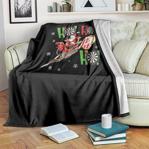 Christmas Dart Game Throw Blanket Funny Ho Ho Ho Dart Player Holiday Gift TS12 Print Your Wear