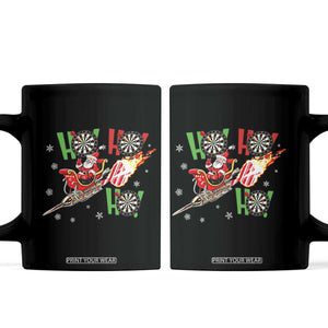 Christmas Dart Game Coffee Mug Funny Ho Ho Ho Dart Player Holiday Gift TS12 Black Print Your Wear
