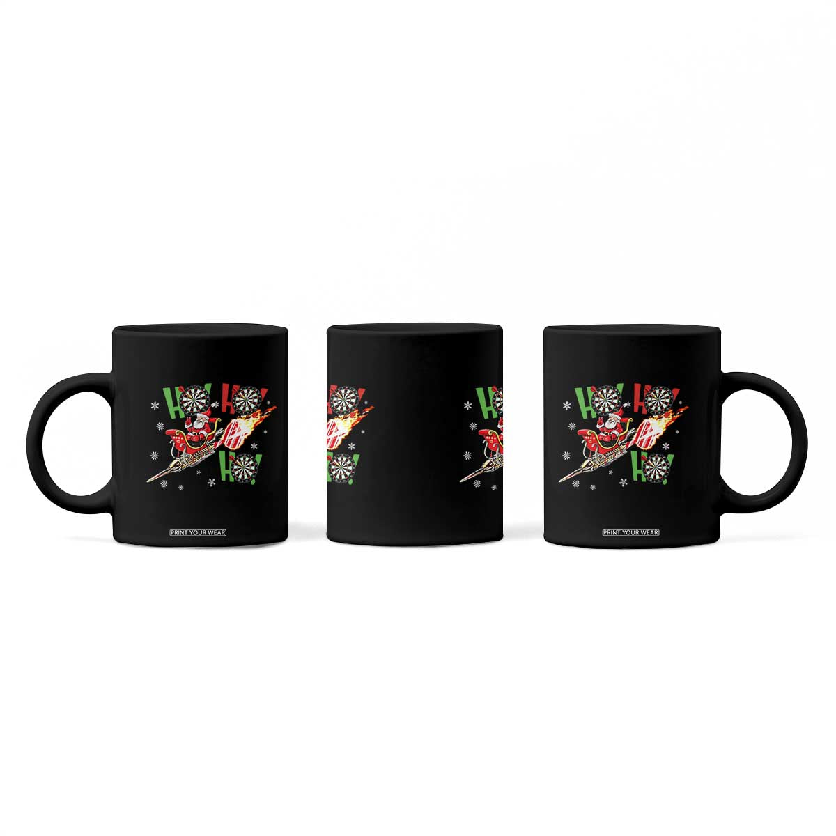 Christmas Dart Game Coffee Mug Funny Ho Ho Ho Dart Player Holiday Gift TS12 Print Your Wear