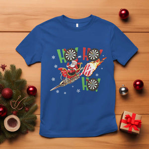 Christmas Dart Game T Shirt Funny Ho Ho Ho Dart Player Holiday Gift TS12 Royal Blue Print Your Wear