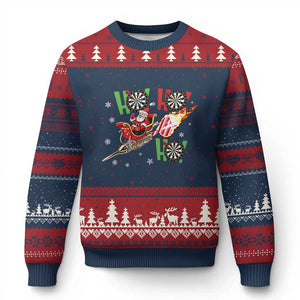 Xmas Dart Game Ugly Christmas Sweater Funny Ho Ho Ho Dart Player Holiday Gift TS12 Navy Red Print Your Wear
