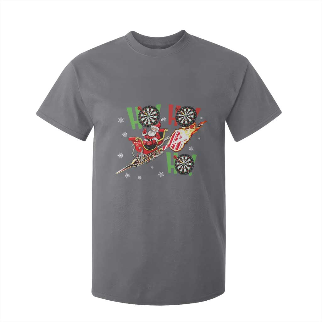 Christmas Dart Game T Shirt For Kid Funny Ho Ho Ho Dart Player Holiday Gift TS12 Charcoal Print Your Wear