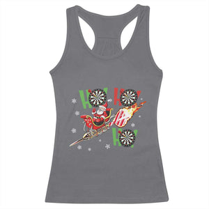 Christmas Dart Game Racerback Tank Top Funny Ho Ho Ho Dart Player Holiday Gift TS12 Charcoal Print Your Wear