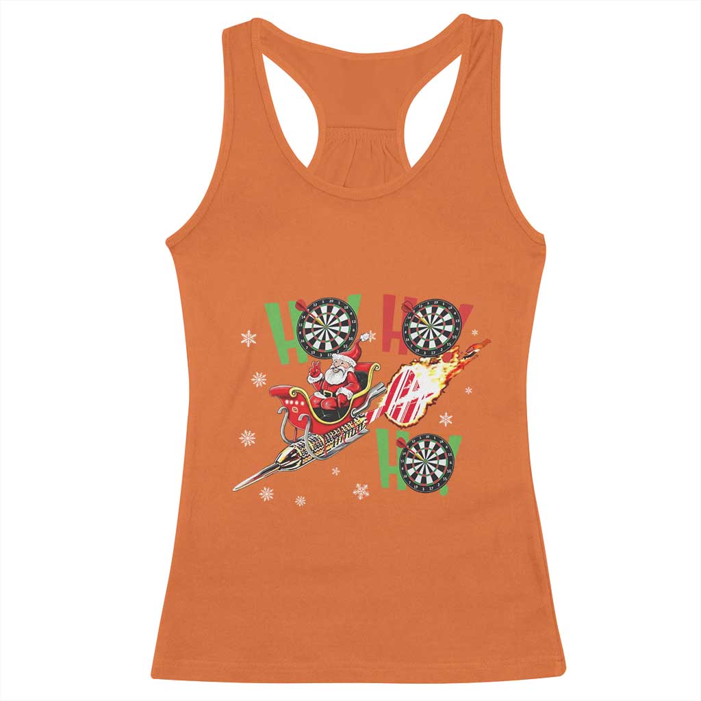 Christmas Dart Game Racerback Tank Top Funny Ho Ho Ho Dart Player Holiday Gift TS12 Orange Print Your Wear