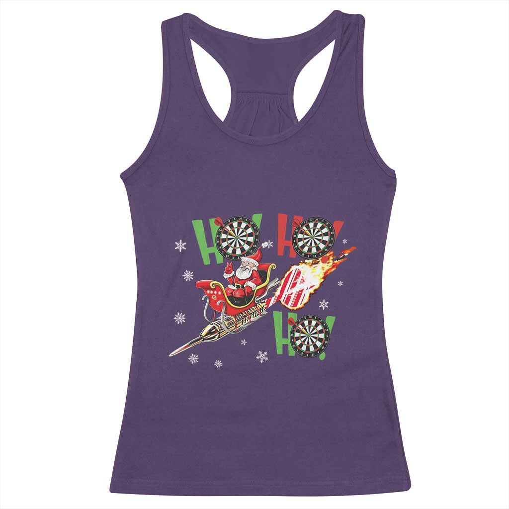 Christmas Dart Game Racerback Tank Top Funny Ho Ho Ho Dart Player Holiday Gift TS12 Purple Print Your Wear