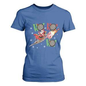 Christmas Dart Game T Shirt For Women Funny Ho Ho Ho Dart Player Holiday Gift TS12 Royal Blue Print Your Wear