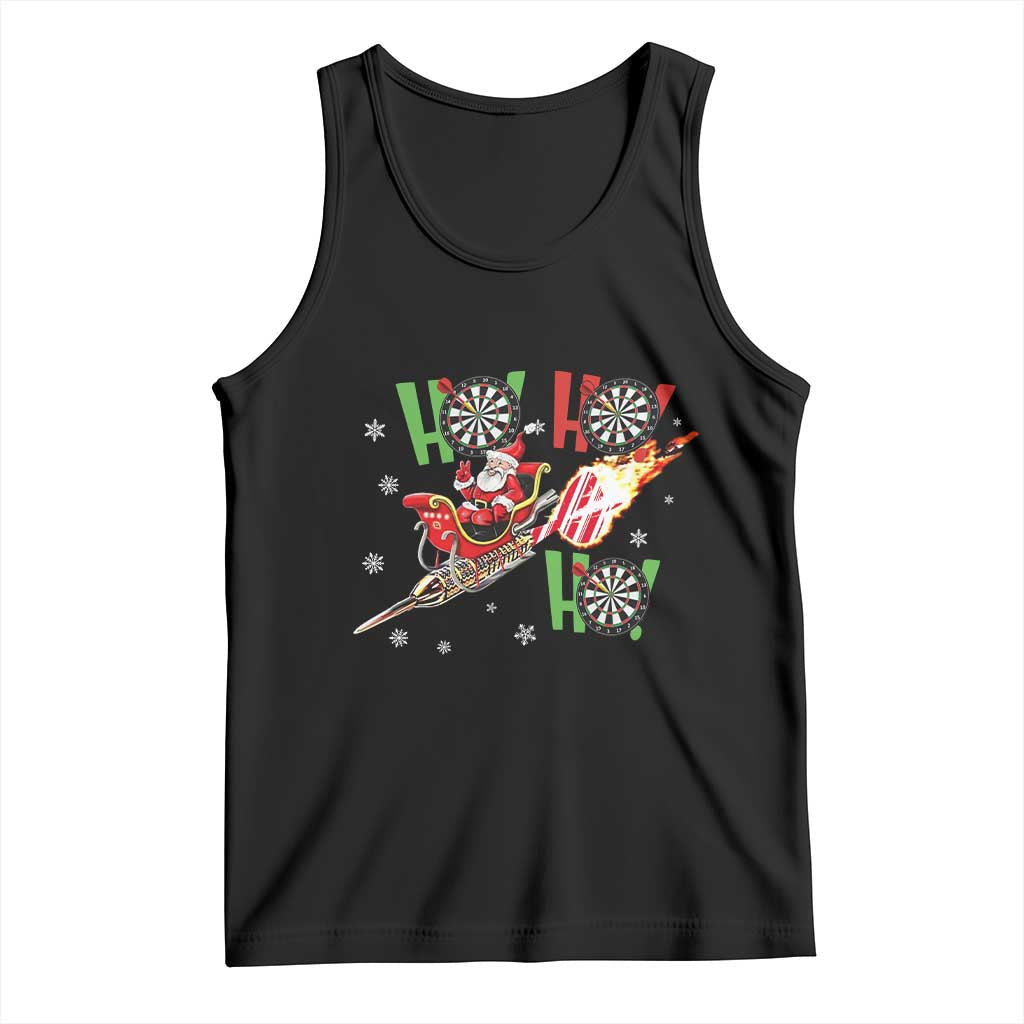 Christmas Dart Game Tank Top Funny Ho Ho Ho Dart Player Holiday Gift TS12 Black Print Your Wear