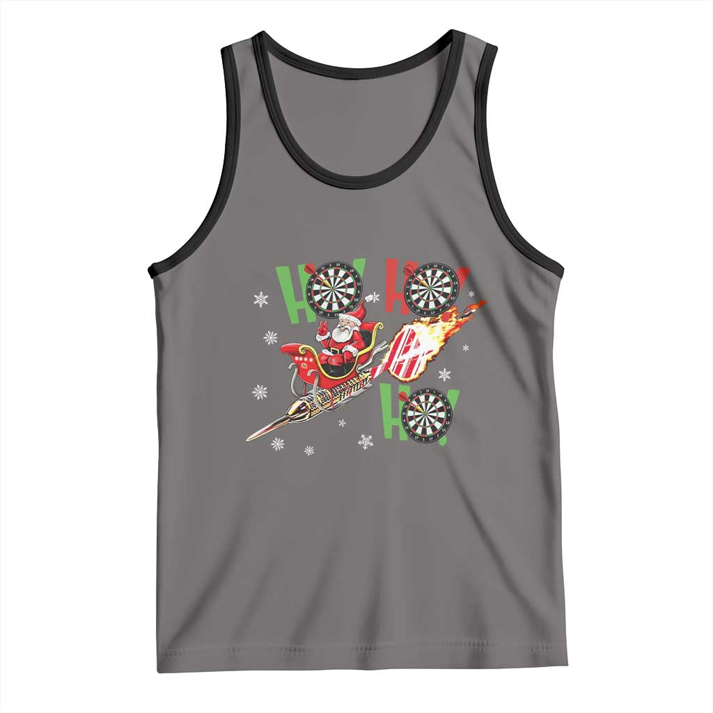 Christmas Dart Game Tank Top Funny Ho Ho Ho Dart Player Holiday Gift TS12 Deep Heather Black Print Your Wear