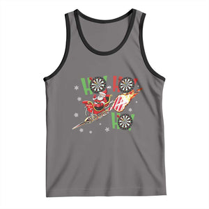Christmas Dart Game Tank Top Funny Ho Ho Ho Dart Player Holiday Gift TS12 Deep Heather Black Print Your Wear