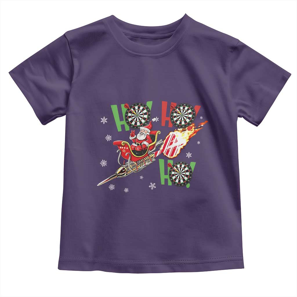 Christmas Dart Game Toddler T Shirt Funny Ho Ho Ho Dart Player Holiday Gift TS12 Purple Print Your Wear