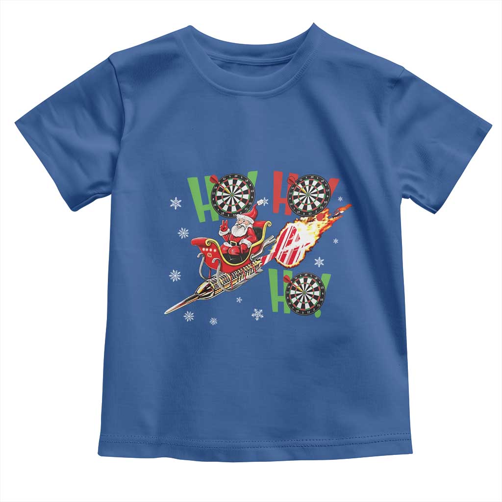 Christmas Dart Game Toddler T Shirt Funny Ho Ho Ho Dart Player Holiday Gift TS12 Royal Blue Print Your Wear