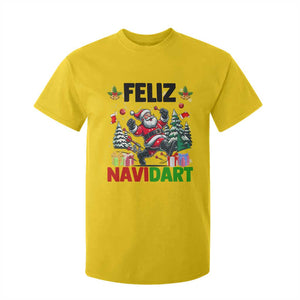 Dartist Feliz Navidart T Shirt For Kid Funny Santa Running From Darts Christmas Gift TS12 Daisy Print Your Wear
