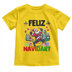 Dartist Feliz Navidart Toddler T Shirt Funny Santa Running From Darts Christmas Gift TS12 Daisy Print Your Wear