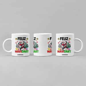 Dartist Feliz Navidart Coffee Mug Funny Santa Running From Darts Christmas Gift TS12 Print Your Wear