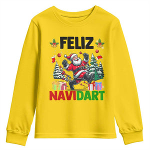 Dartist Feliz Navidart Youth Sweatshirt Funny Santa Running From Darts Christmas Gift TS12 Daisy Print Your Wear