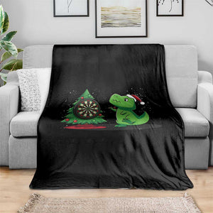 Christmas Dinosaur Dart Player Throw Blanket Funny Dino Lover TS12 Print Your Wear
