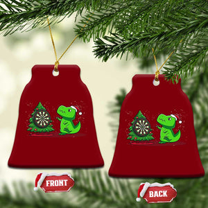 Christmas Dinosaur Dart Player Ceramic Ornament Funny Dino Lover TS12 Print Your Wear