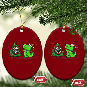 Christmas Dinosaur Dart Player Ceramic Ornament Funny Dino Lover TS12 Print Your Wear
