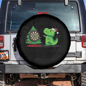 Christmas Dinosaur Dart Player Spare Tire Cover Funny Dino Lover TS12 No hole Black Print Your Wear