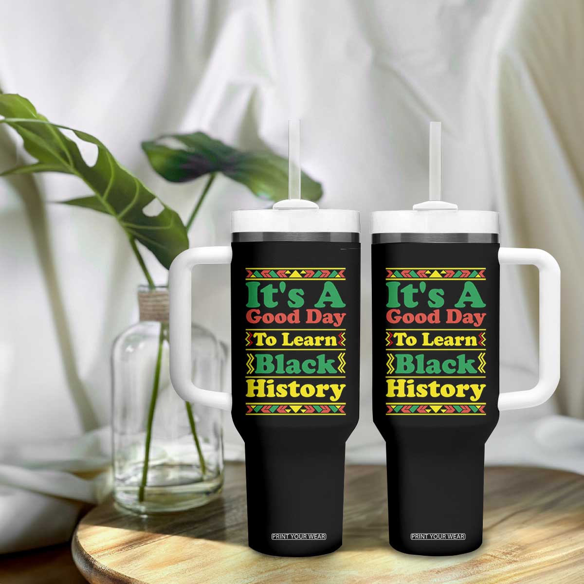 It Is A Good Day To Learn Black History Tumbler With Handle African American Pride Teacher Gift TS12 Print Your Wear