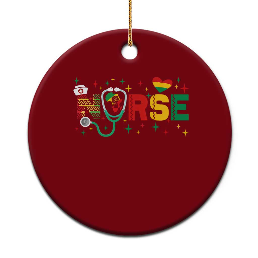 Proud Black Nurse Ceramic Ornament Black History Month Gift TS12 1pc Red Print Your Wear