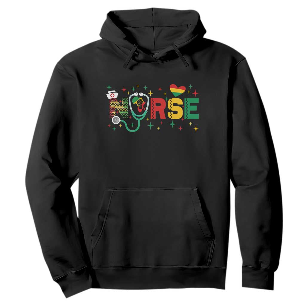 Proud Black Nurse Hoodie Black History Month Gift TS12 Black Print Your Wear