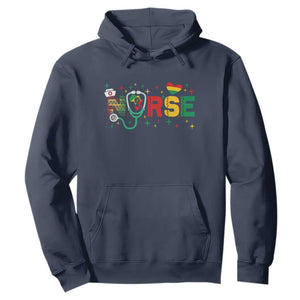 Proud Black Nurse Hoodie Black History Month Gift TS12 Navy Print Your Wear