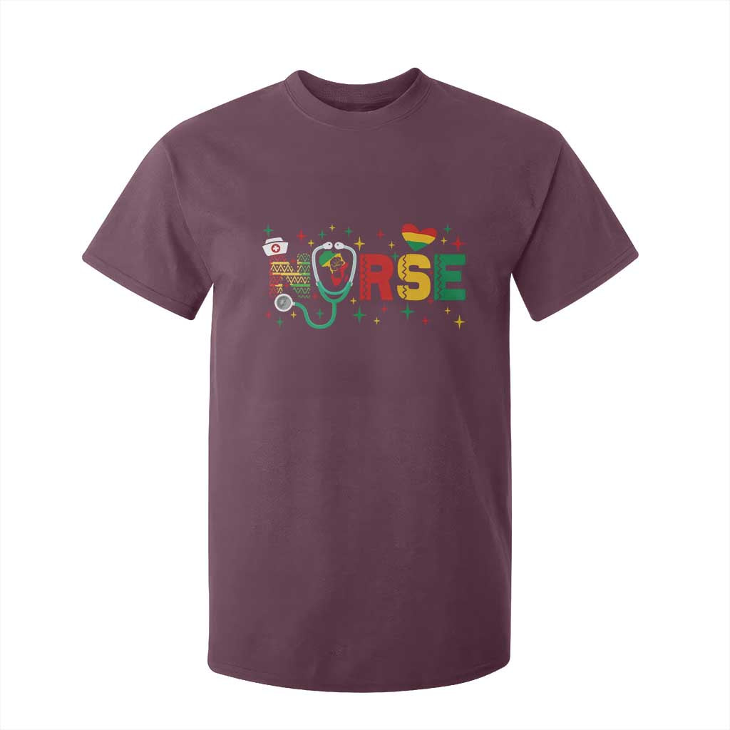 Proud Black Nurse T Shirt For Kid Black History Month Gift TS12 Maroon Print Your Wear