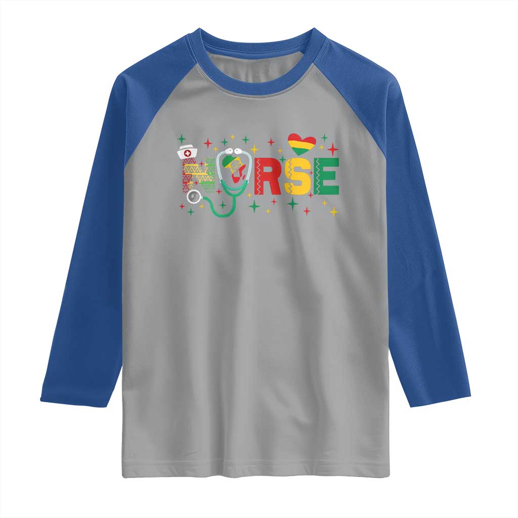 Proud Black Nurse Raglan Shirt Black History Month Gift TS12 Sport Gray Royal Print Your Wear