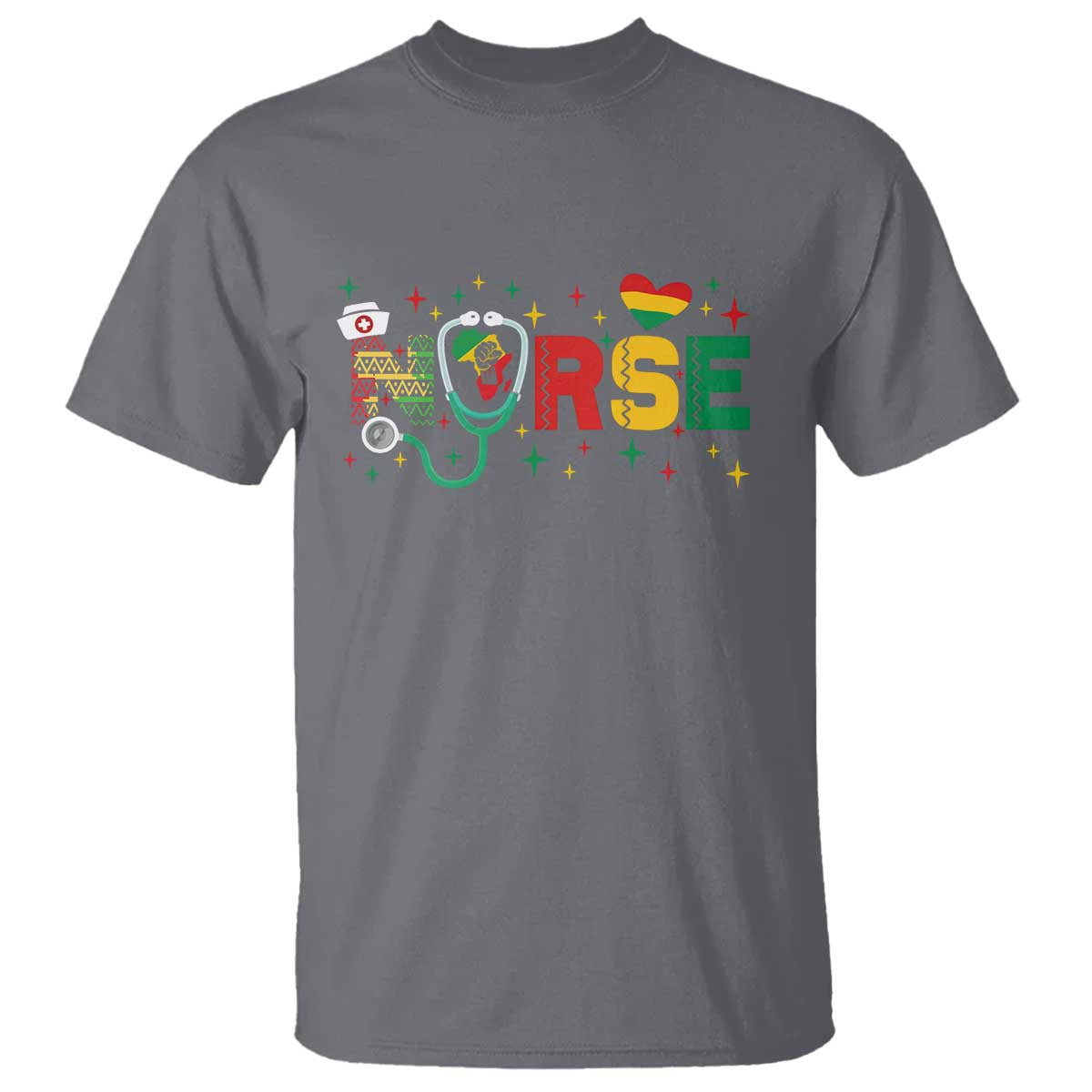 Proud Black Nurse T Shirt Black History Month Gift TS12 Charcoal Print Your Wear