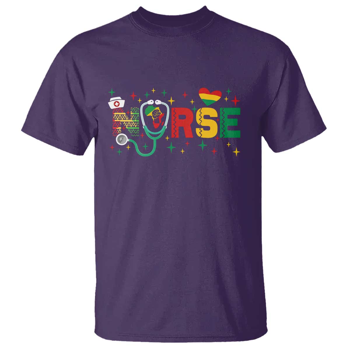 Proud Black Nurse T Shirt Black History Month Gift TS12 Purple Print Your Wear