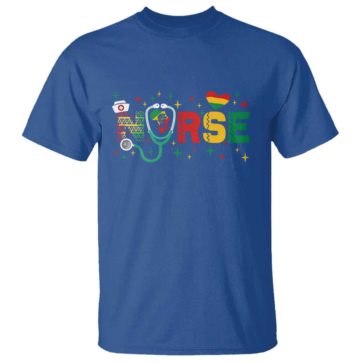 Proud Black Nurse T Shirt Black History Month Gift TS12 Royal Blue Print Your Wear