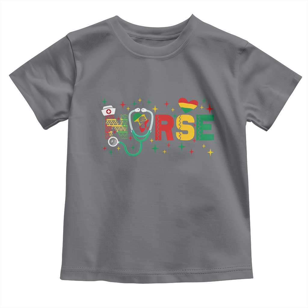 Proud Black Nurse Toddler T Shirt Black History Month Gift TS12 Charcoal Print Your Wear