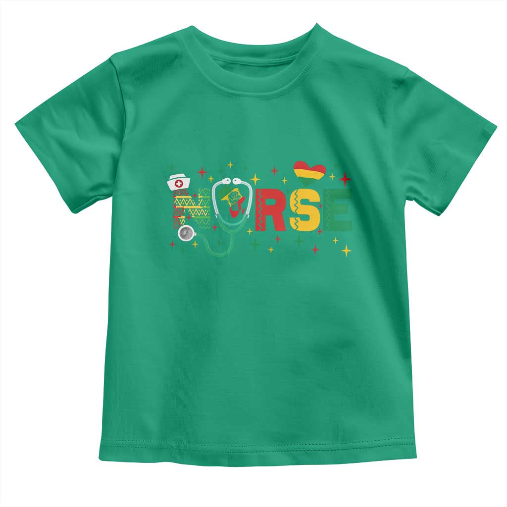 Proud Black Nurse Toddler T Shirt Black History Month Gift TS12 Irish Green Print Your Wear