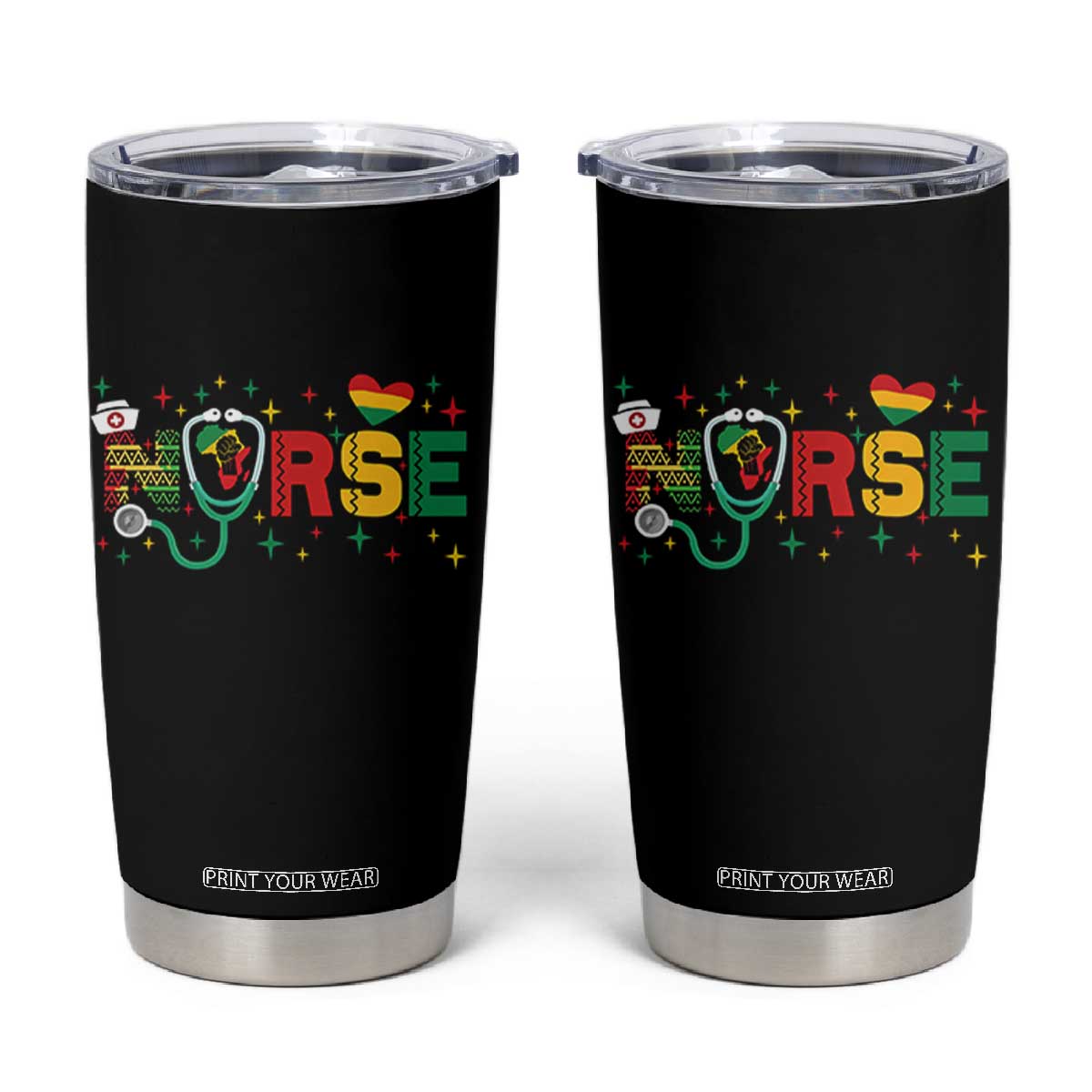 Proud Black Nurse Tumbler Cup Black History Month Gift TS12 Black Print Your Wear