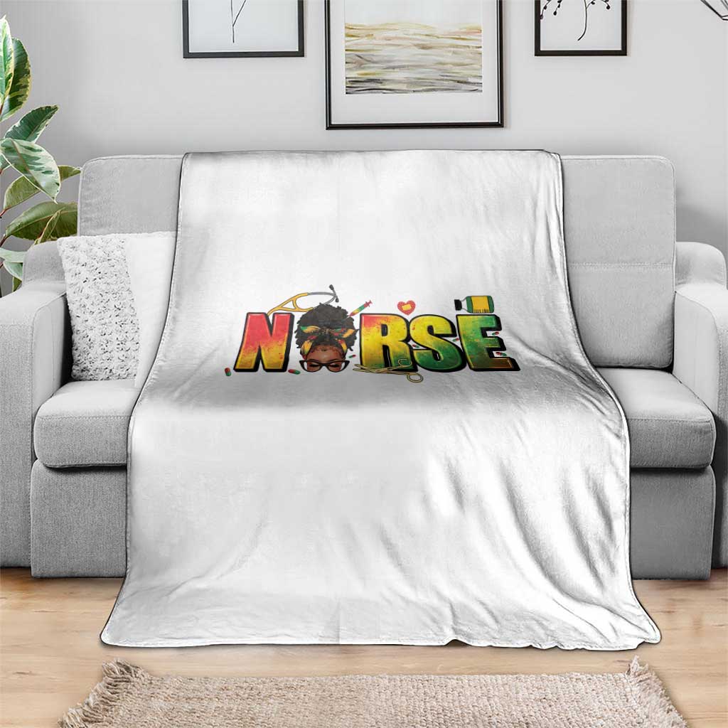 Proud Black Nurse Throw Blanket Black History Month Healthcare Gift TS12 Print Your Wear