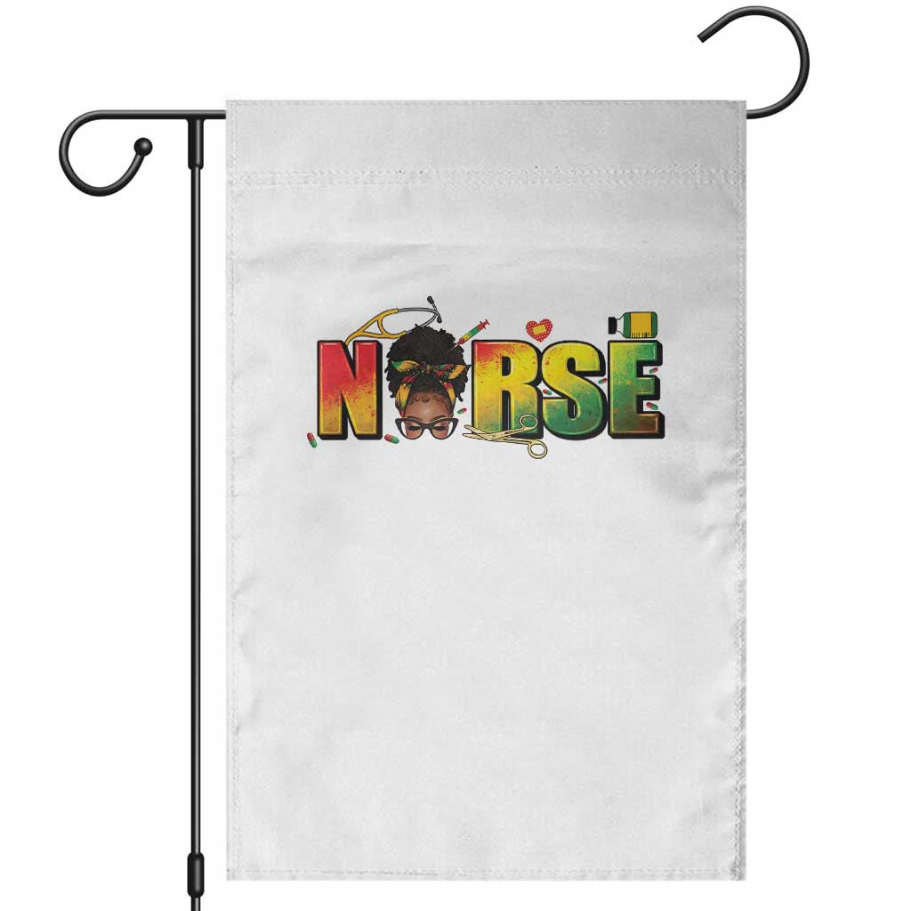 Proud Black Nurse Garden Flag Black History Month Healthcare Gift TS12 White Print Your Wear