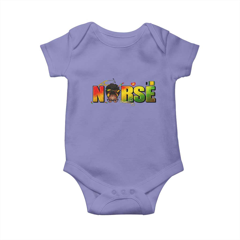 Proud Black Nurse Baby Onesie Black History Month Healthcare Gift TS12 Violet Print Your Wear