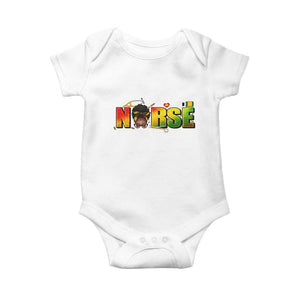 Proud Black Nurse Baby Onesie Black History Month Healthcare Gift TS12 White Print Your Wear