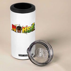 Proud Black Nurse 4 in 1 Can Cooler Tumbler Black History Month Healthcare Gift TS12 Print Your Wear