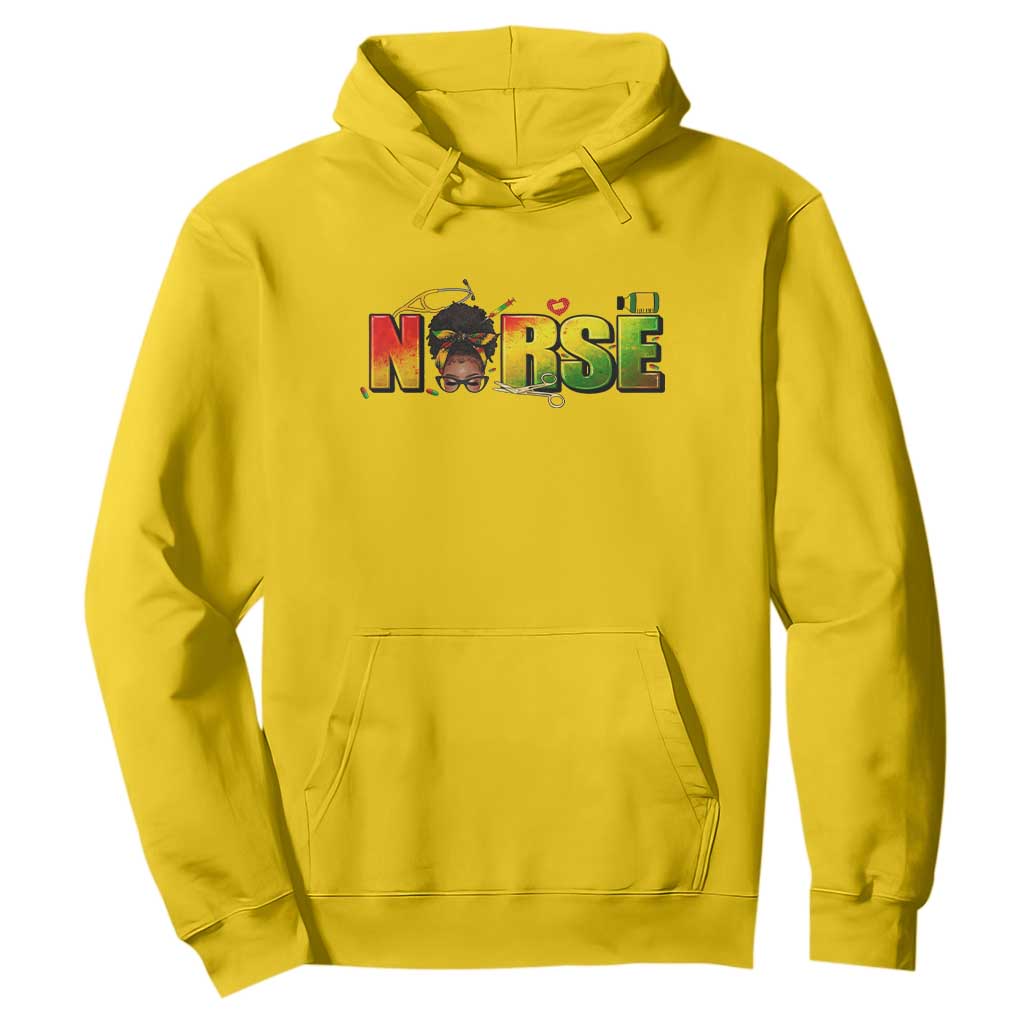 Proud Black Nurse Hoodie Black History Month Healthcare Gift TS12 Daisy Print Your Wear
