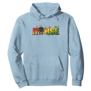 Proud Black Nurse Hoodie Black History Month Healthcare Gift TS12 Light Blue Print Your Wear