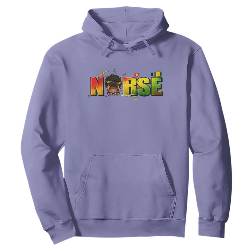 Proud Black Nurse Hoodie Black History Month Healthcare Gift TS12 Violet Print Your Wear
