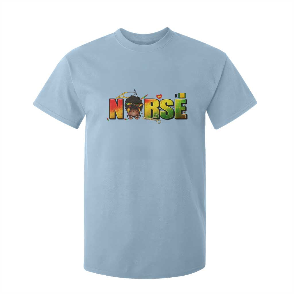 Proud Black Nurse T Shirt For Kid Black History Month Healthcare Gift TS12 Light Blue Print Your Wear