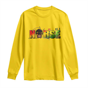 Proud Black Nurse Long Sleeve Shirt Black History Month Healthcare Gift TS12 Daisy Print Your Wear